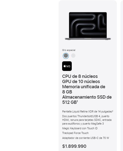 Esto es lo que vale una MacBook Pro en Chile.