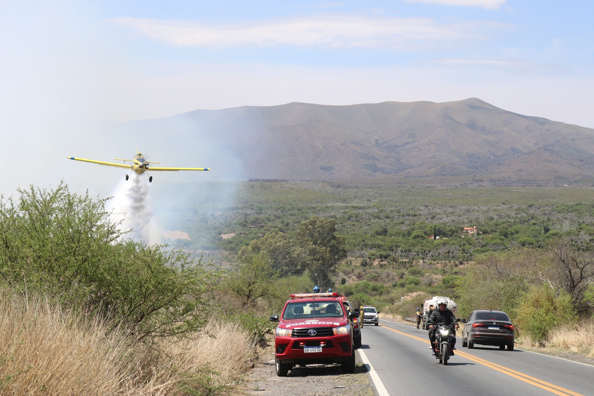 Incendio en Capilla del Monte.