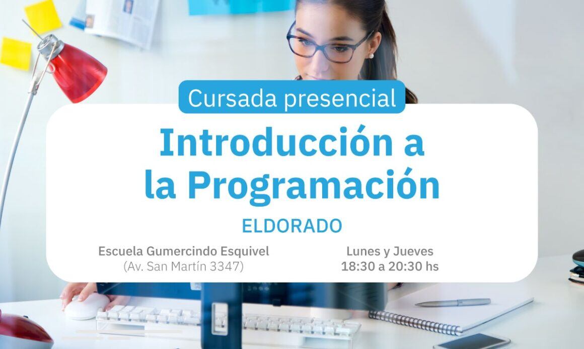 Inician inscripciones para curso de Introducción a la Programación en Eldorado.