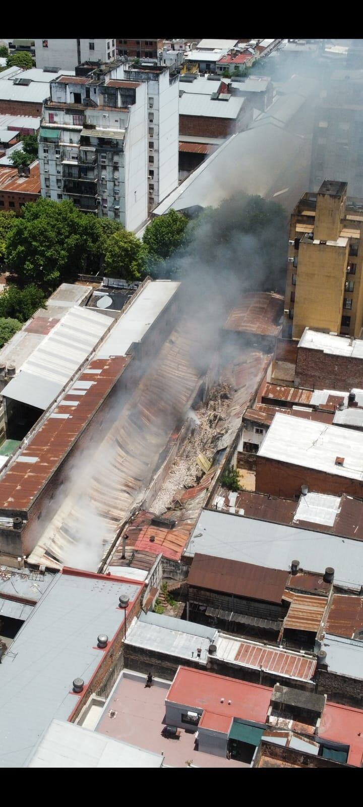 Imagen del Mercado ahora, tomada desde un edificio vecino