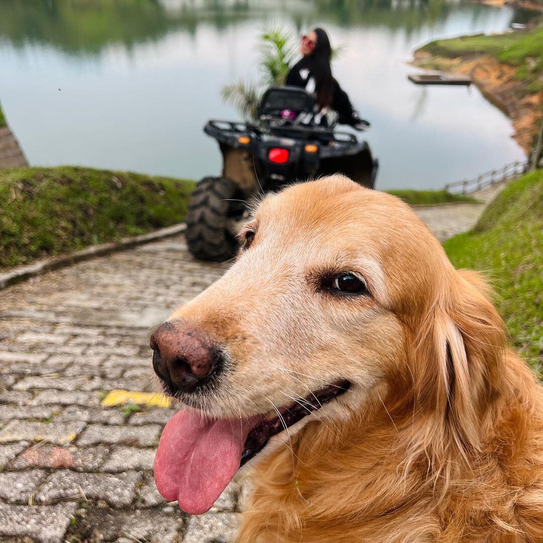 Jenn Muriel y su paseo en cuatriciclo.