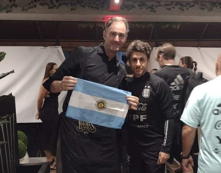 Cristian Credo Lorenz se sacó una foto con Messi y Aimar