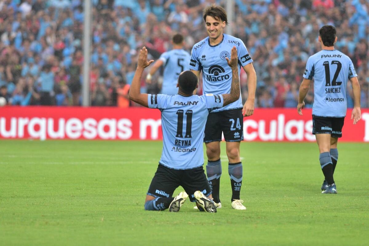 Explotó el Gigante por el gol en suspenso: Belgrano se puso 1 a 0 antes del minuto, tras chequeo en el VAR