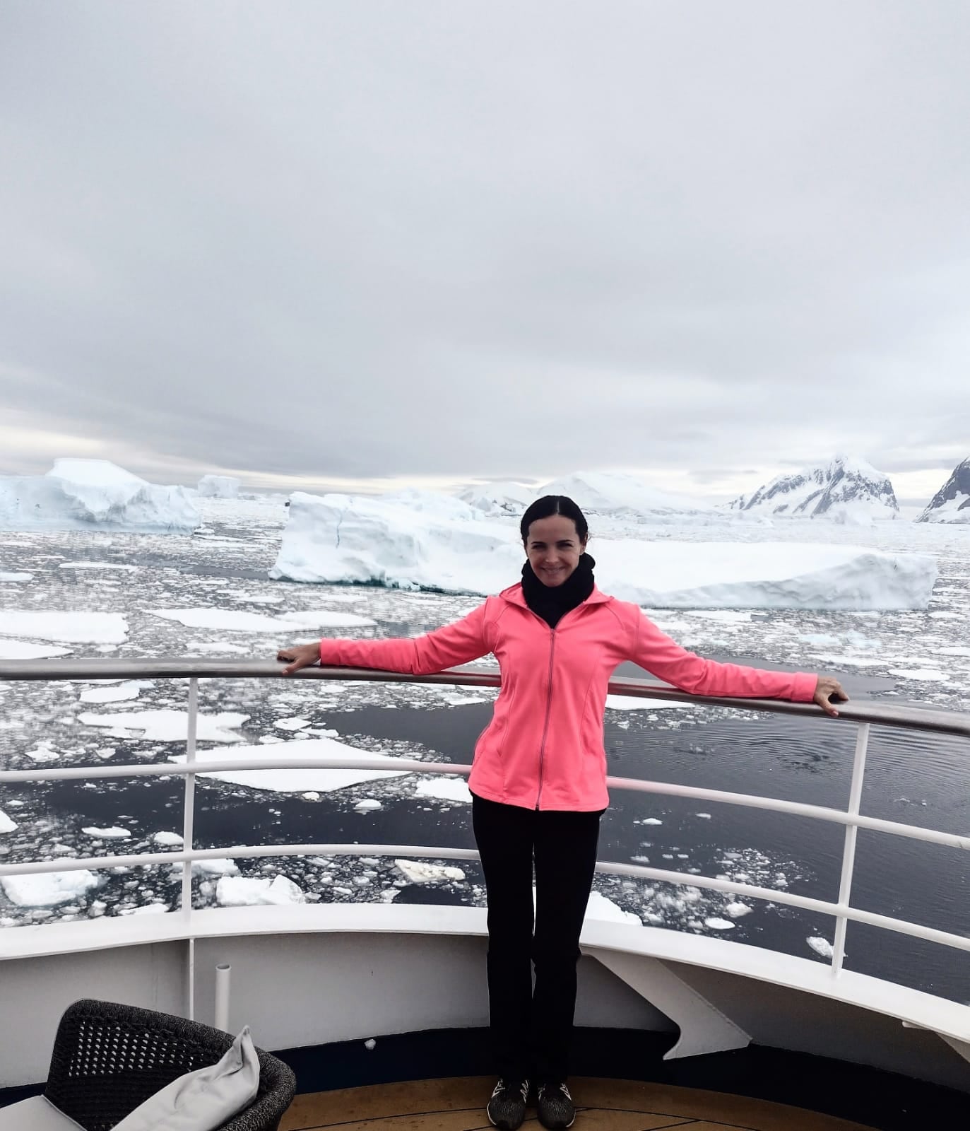 Cecilia Casado desde el crucero.