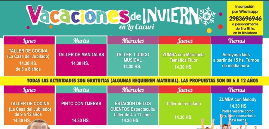 Vacaciones de invierno en la Cacuri organizado por el Sindicato de Empleados de Comercio