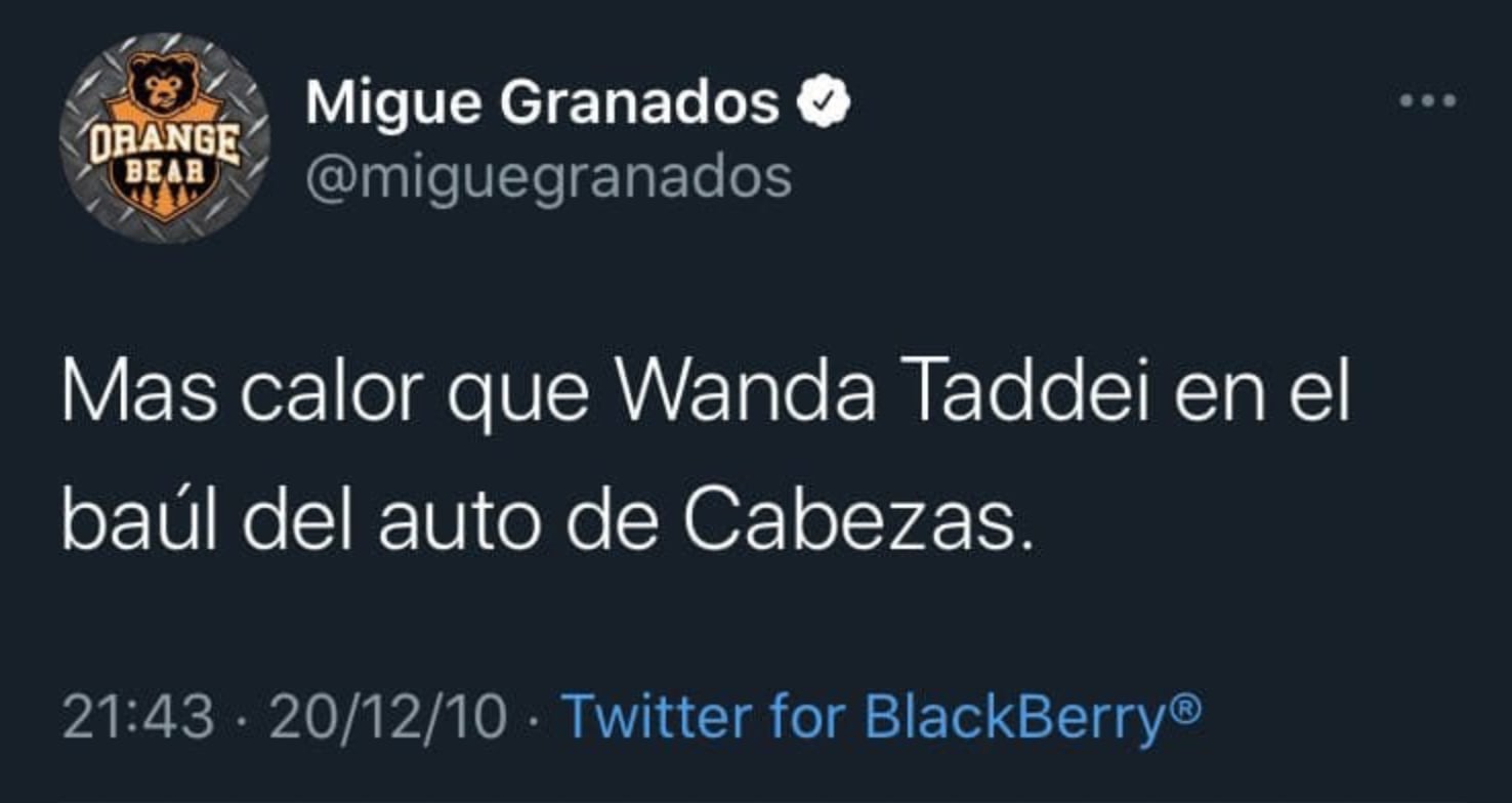 El tweet fue publicado en 2010, el mismo año del homicidio.