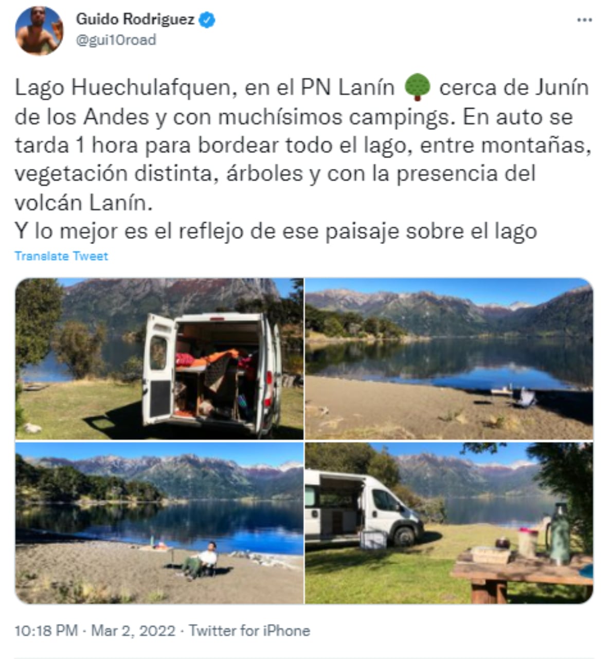 Lago Huechulafquen en Neuquén.