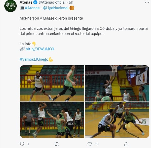 Atenas completó su plantel, con los extranjeros.