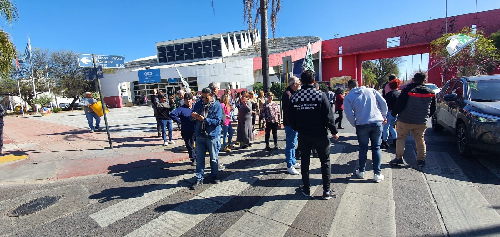 Los reclamos este miércoles por la mañana en Córdoba.