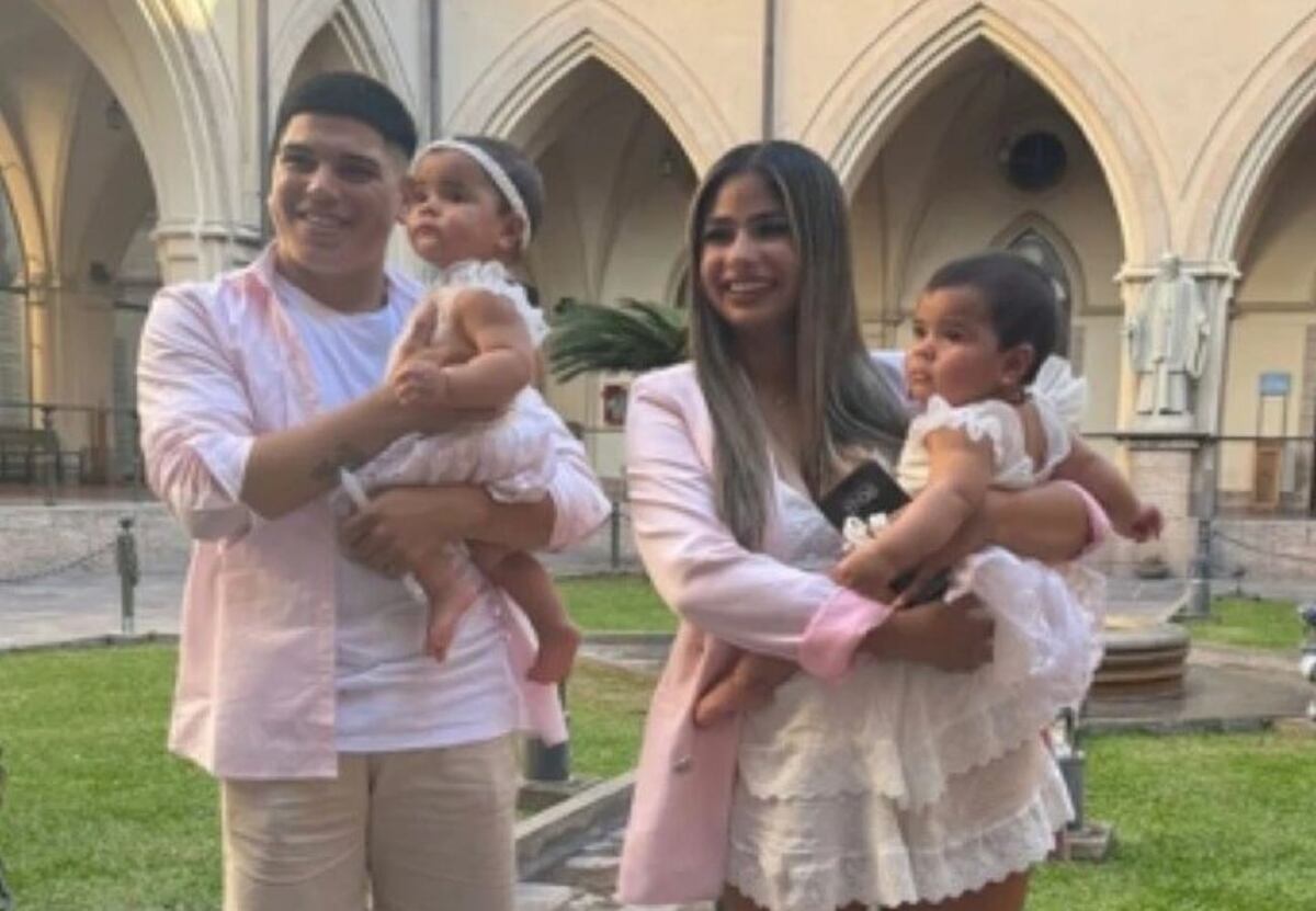 Así fue el bautismo de las gemelas de Daniela Celis y Thiago Medina: ceremonia en Luján y exparticipantes de Gran Hermano