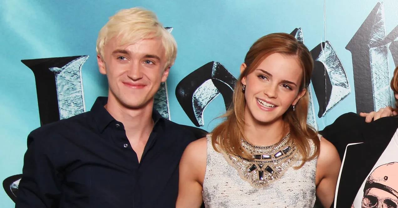 Tom Felton y Emma Watson.