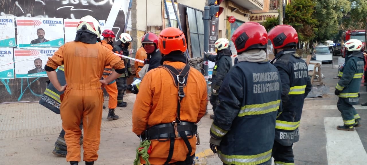 Derrumbe en una obra en construcción en Palermo