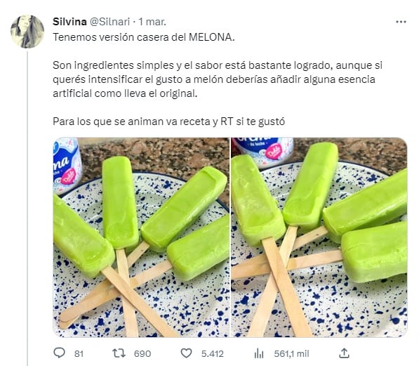 Cómo hacer helado de Melón casi igual al original del mercado