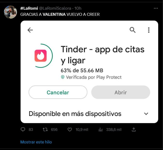 Los memes en las redes tras saber que Valentina conoció a su novio en Tinder