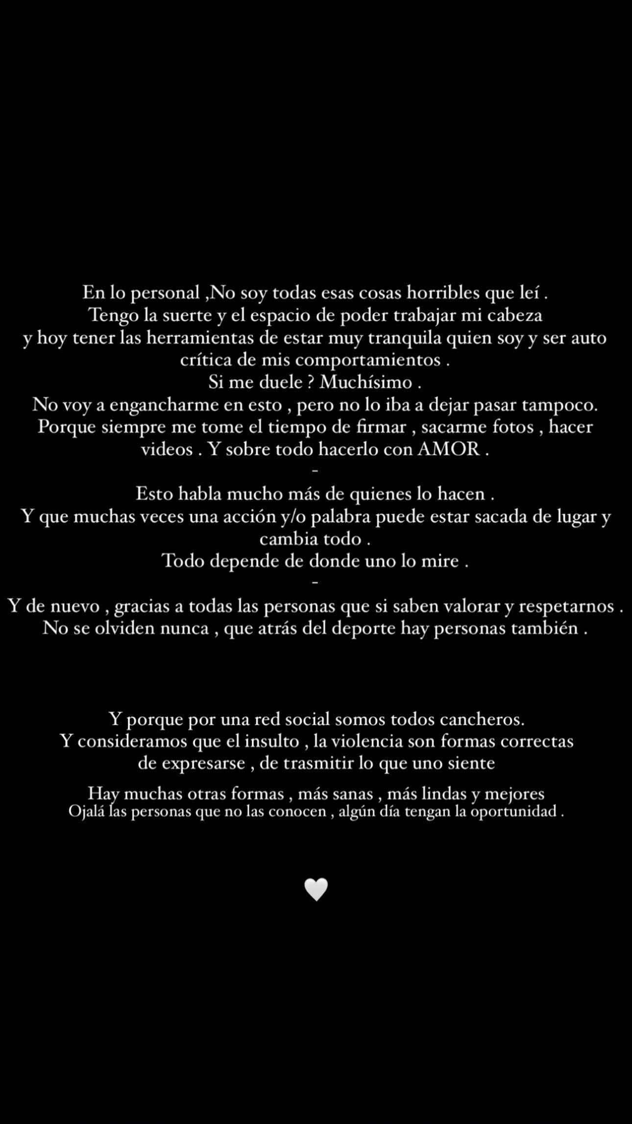 La cordobesa Julieta Jankunas explotó contra un grupo de hinchas de Las Leonas.