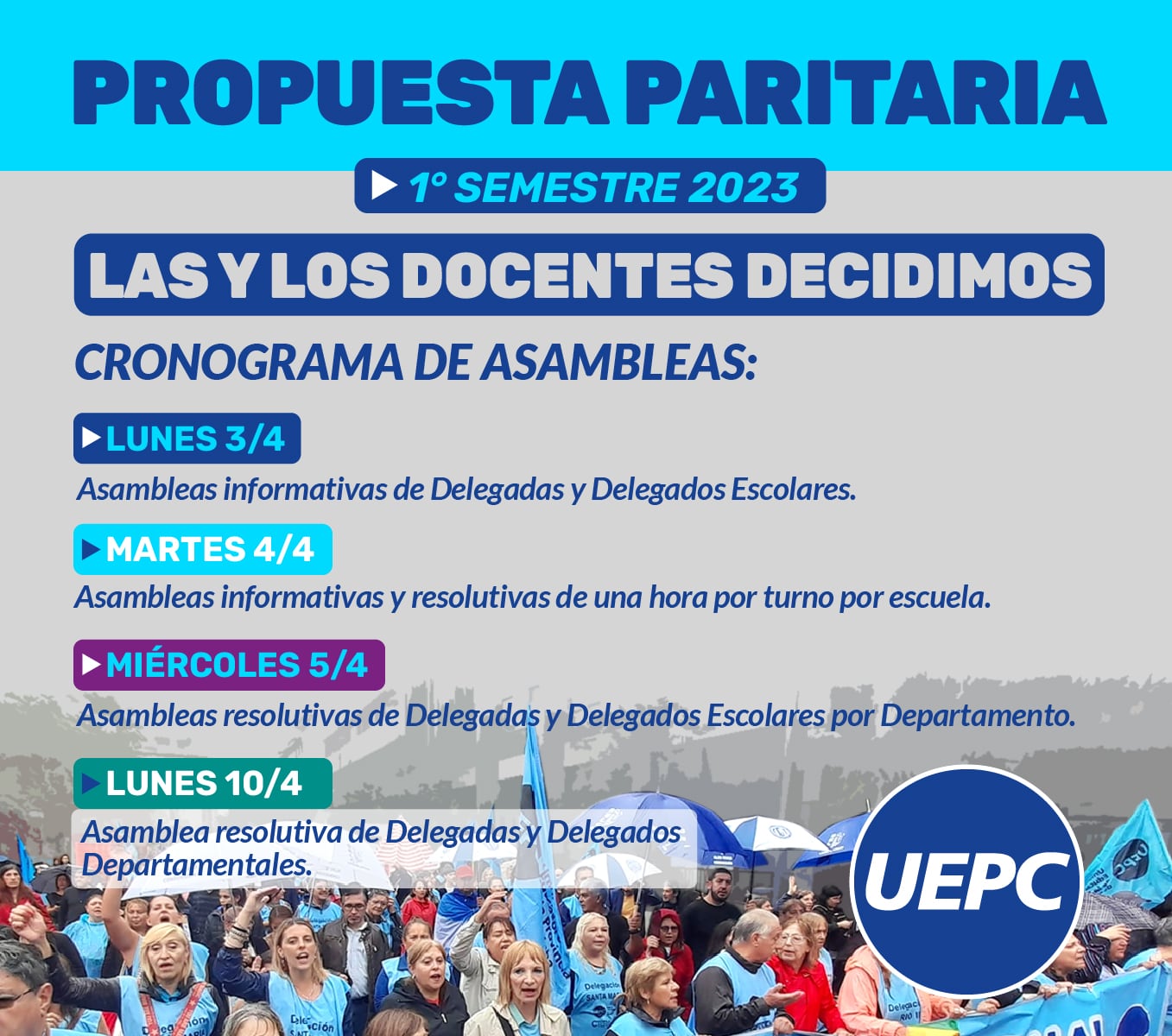 El esquema de actividades de Uepc.