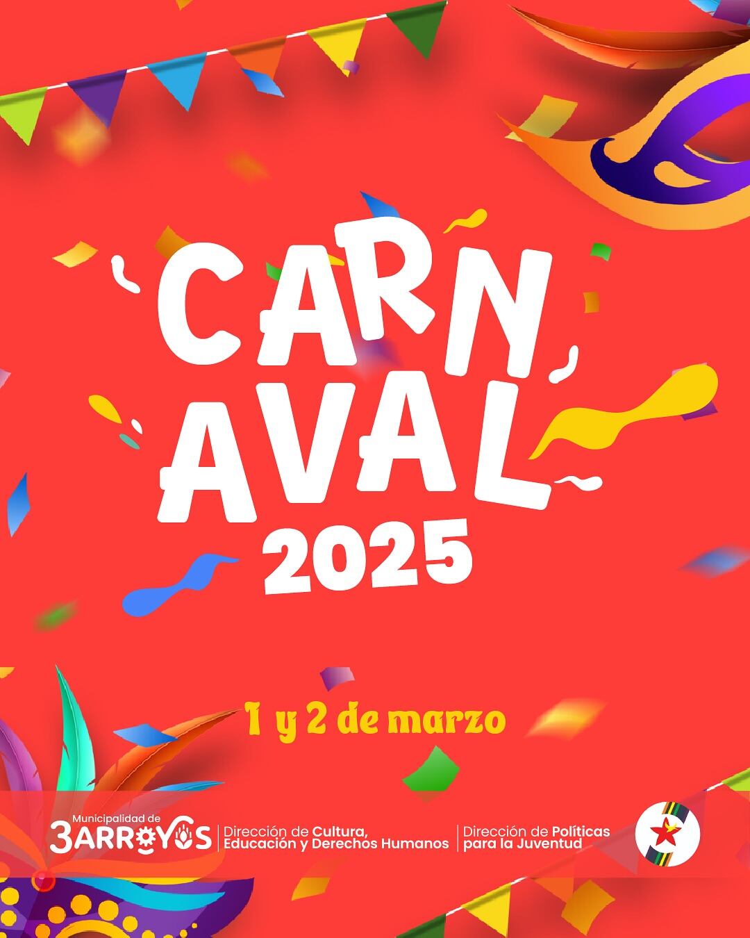 festejos de carnaval en el Centro Cultural La Estacón y La Casona