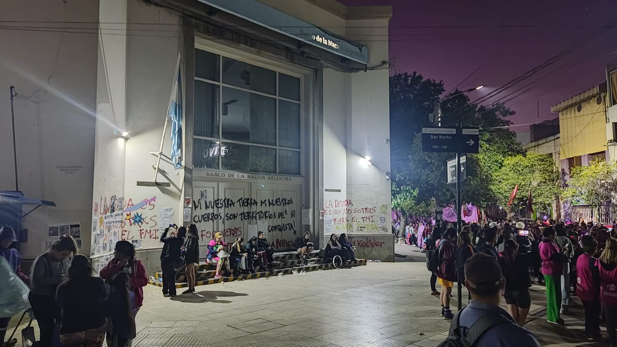 Pintadas en el Encuentro Nacional de Mujeres de San Luis