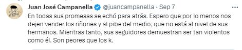 Así fue el cruce entre Campanella y la candidata de Milei.