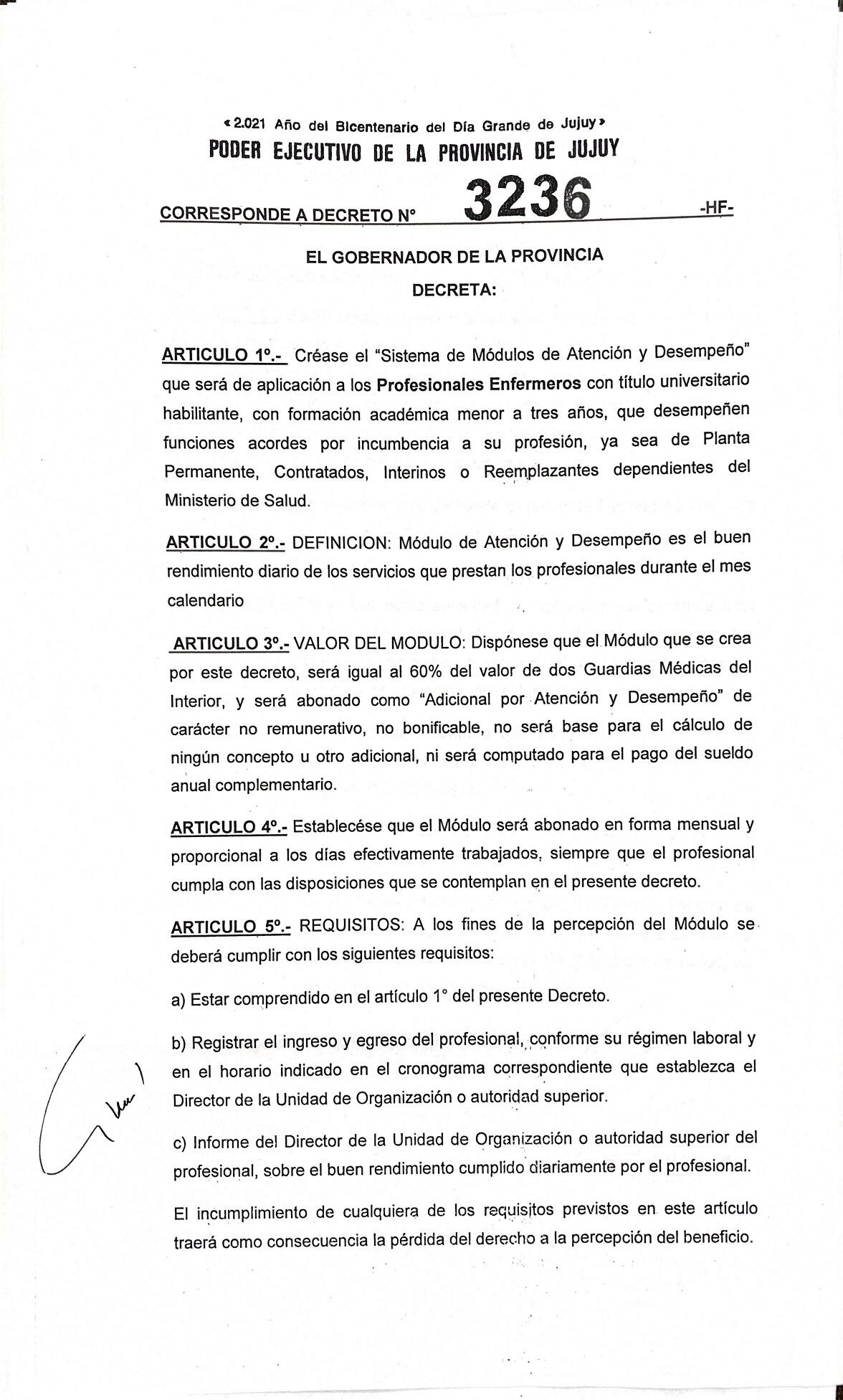 El articulado del decreto N° 3236-HF emanado del Poder Ejecutivo provincial el martes último.