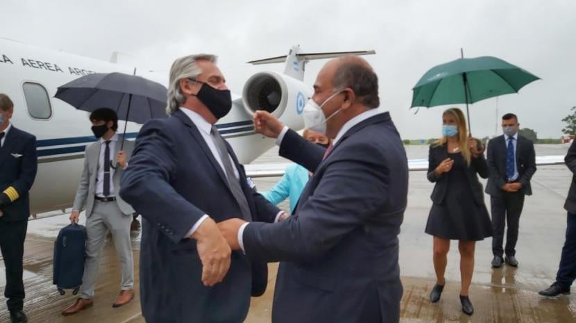 Alberto Fernández, en su viaje a Tucumán.