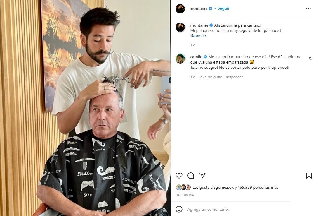 El comentario de Camilo en la foto de Ricardo Montaner