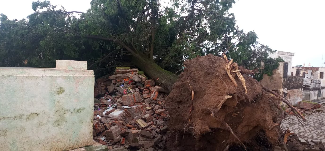 Destrozos en San Francisco del Chañar.