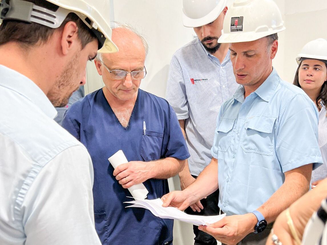 Lisandro Enrico juntó a José Rolando y Leonardo Viotti, recorriendo el Nuevo Hospital Regional