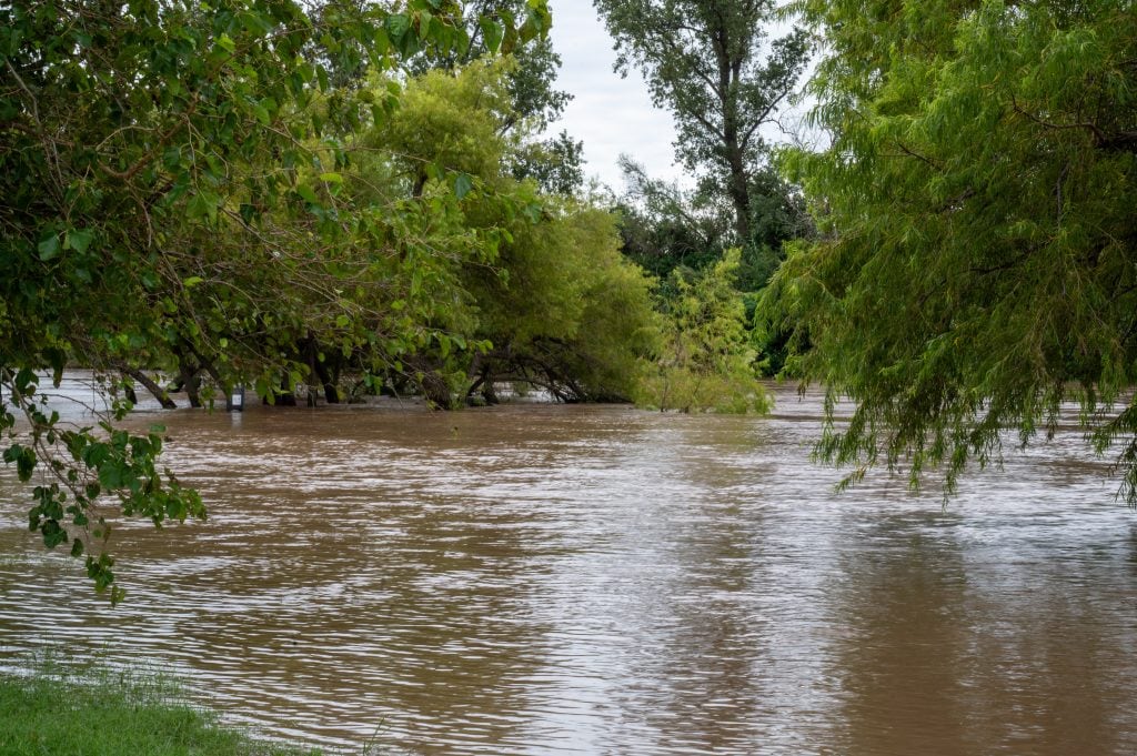 Crecida del Río Xanaes en Arroyito