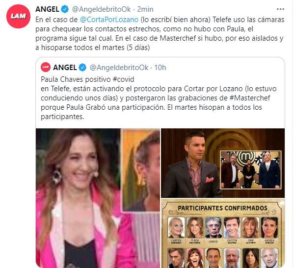 Ángel de Brito habló sobre las decisiones de Telefe.