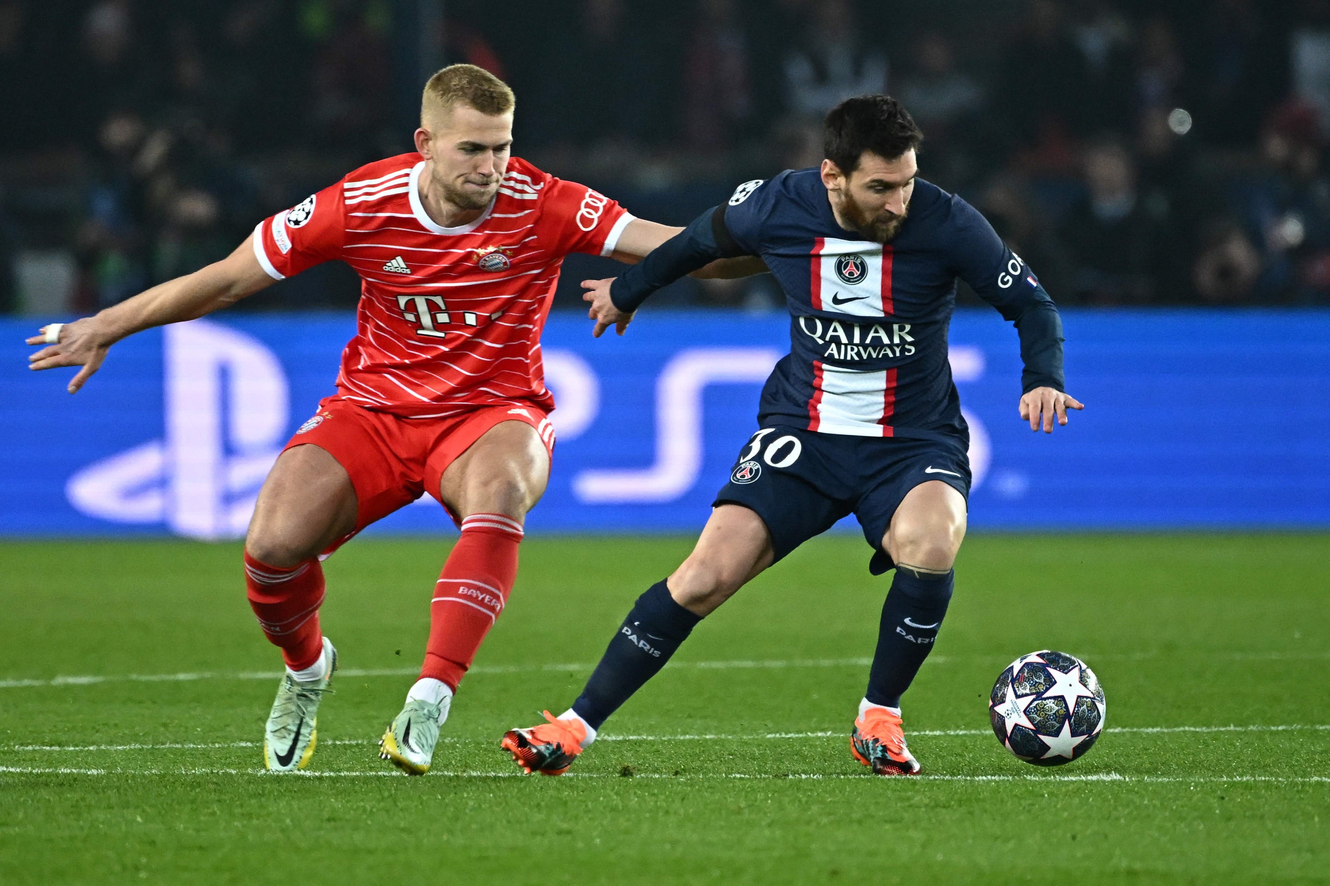 Lionel Messi en acción ante el Bayern Munich. (Anne-Christine Poujoulat/AFP/dpa).