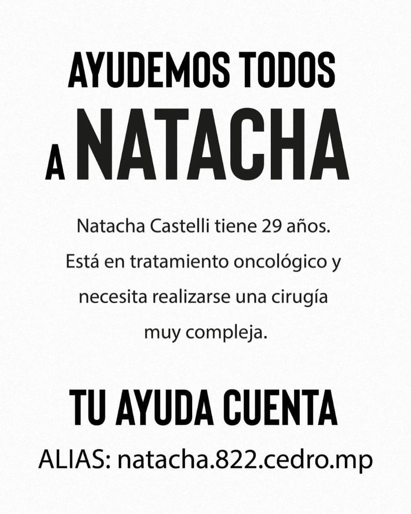 Natacha necesita 24 millones para afrontar una cirugía oncológica.