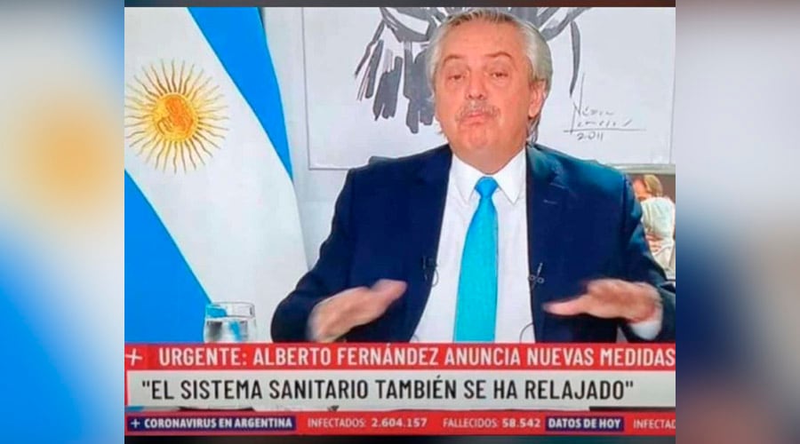 Alberto Fernández en televisión 