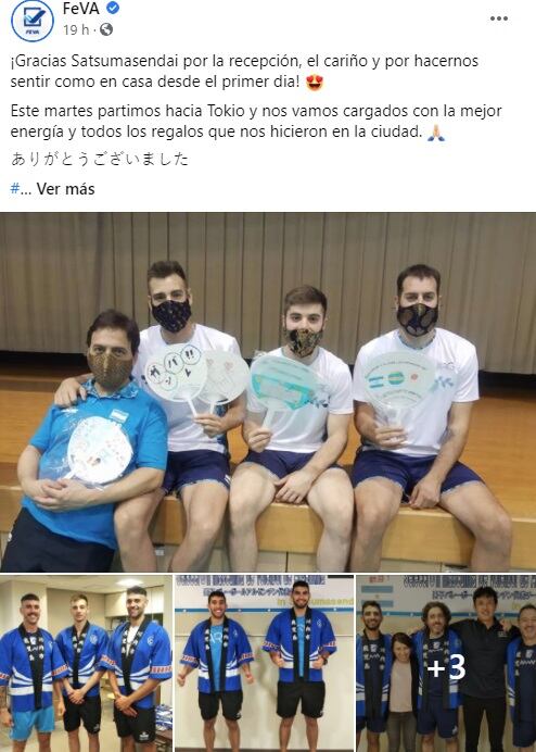 El seleccionado masculino de voley ya está en Japón.