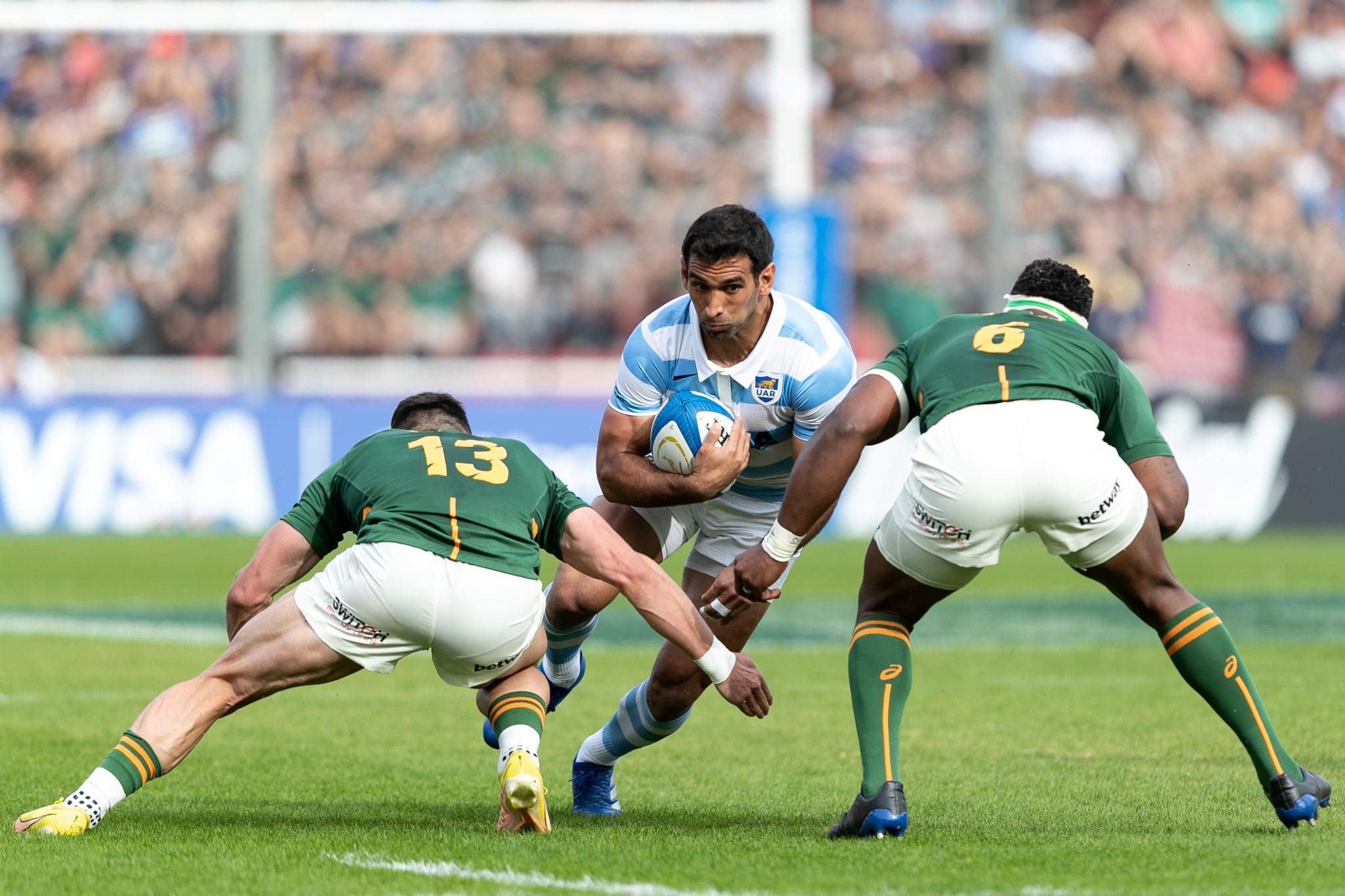 El equipo argentino dio pelea en Avellaneda pero no pudo ante los Springboks. Foto: @LosPumas