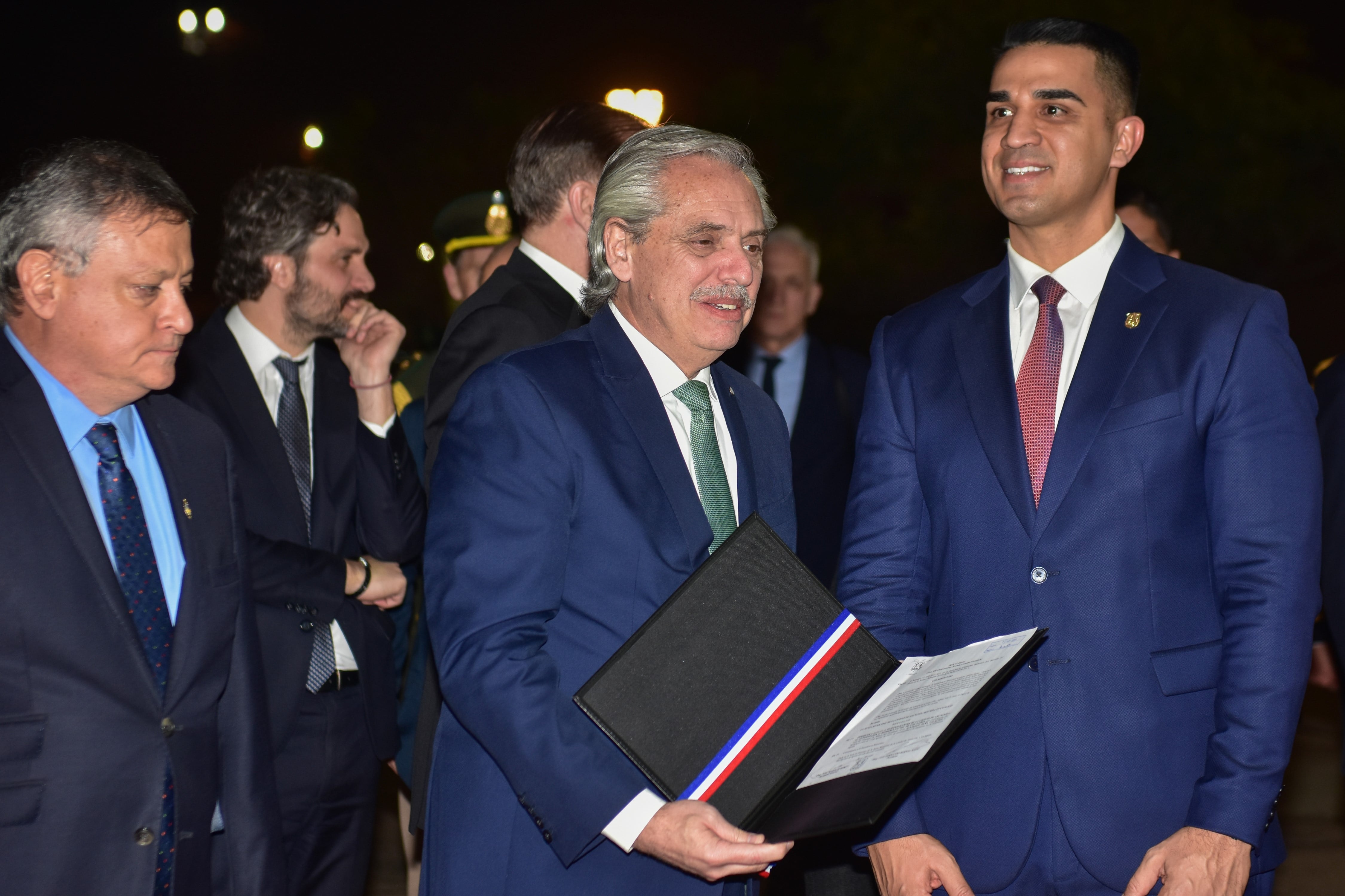 Alberto Fernández en la asunción de Santiago Peña como nuevo presidente de Paraguay.