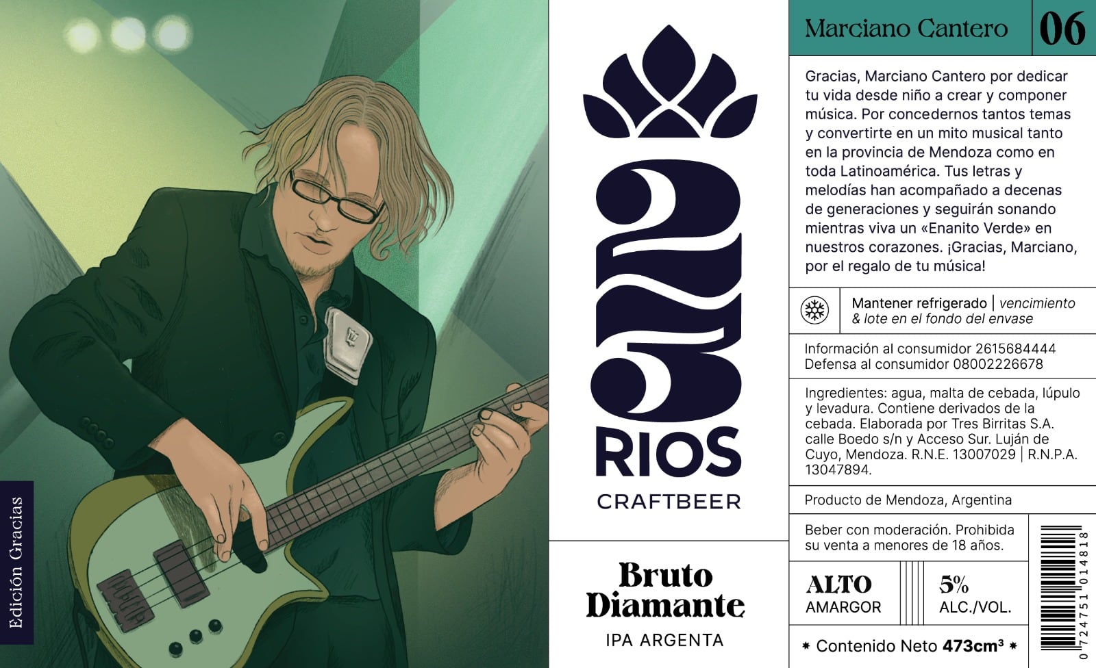 Marciano Cantero, de los Enanitos Verdes, y un nuevo homenaje: crean una cerveza en su honor. 