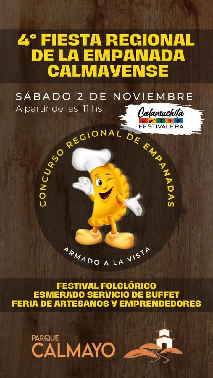 La fiesta de la empanada calmayense será este sábado 2 de noviembre.