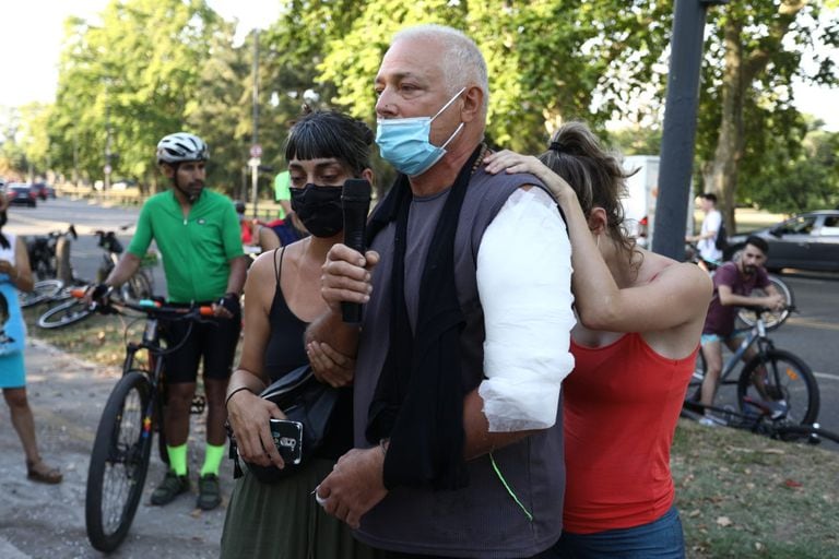 Luis Ceccato, la pareja de la mujer que murió atropellada en los bosques de Palermo.