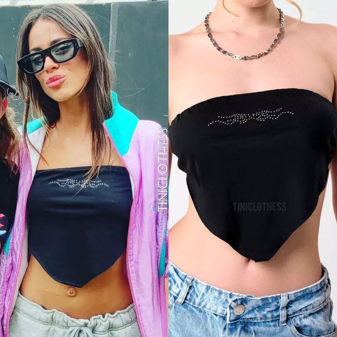 Tini Stoessel quiere traer de regreso el top pañuelo para el verano.