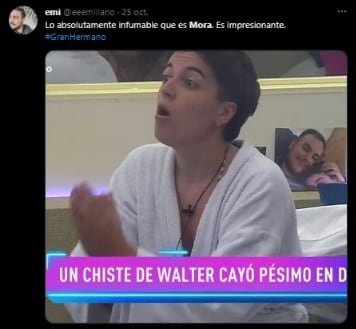 Lluvia de memes en contra de Mora, la participante misionera de Gran Hermano.