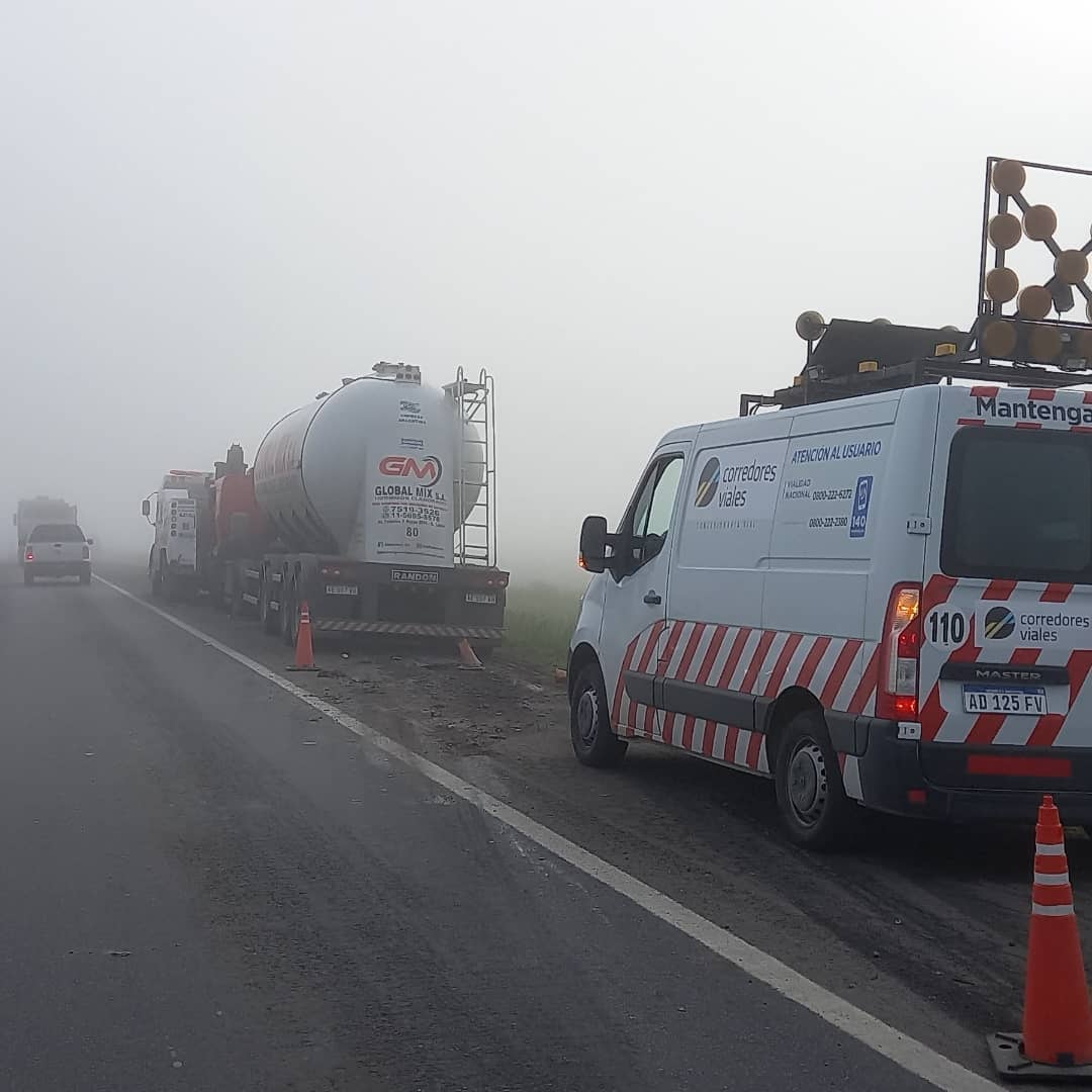 Chocaron dos camiones en la Ruta 3