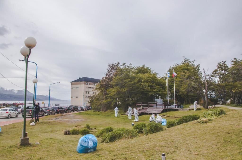 La Municipalidad y la Armada comenzaron jornadas para embellecer Ushuaia