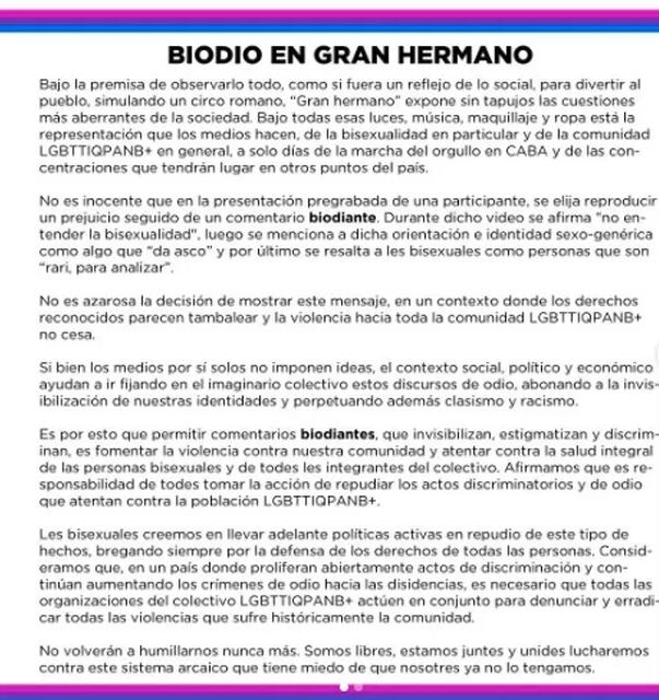 Convocan a un "besazo bi" en la casa de Gran Hermano