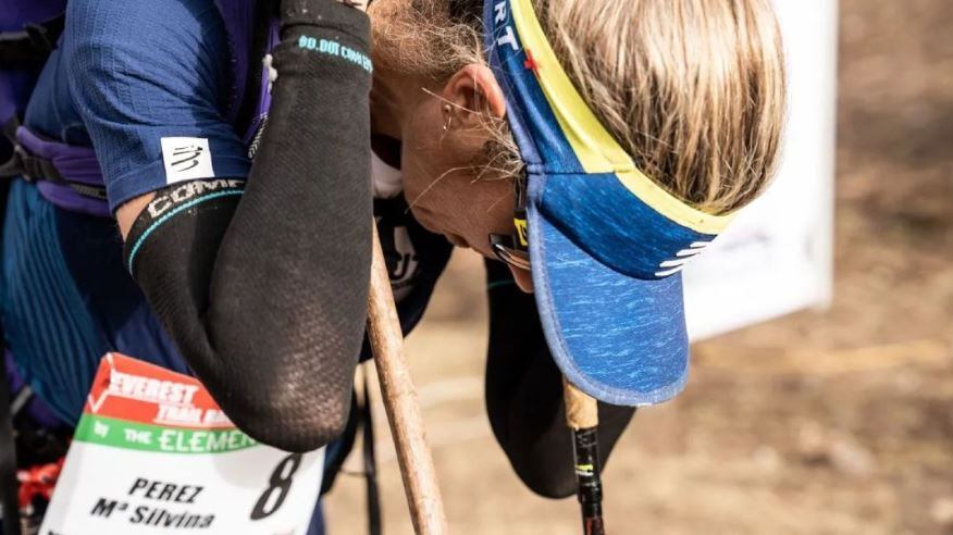 Chila Pérez no pudo finalizar su competencia por un corte improvisado por las autoridades, para evitar aludes.