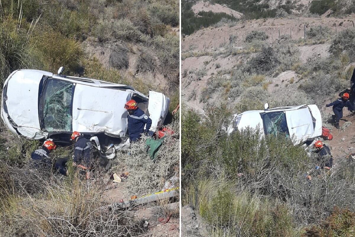 Tragedia en Potrerillos: un auto de Chile que se dirigía a Mendoza volcó, hay un muerto y 3 heridos