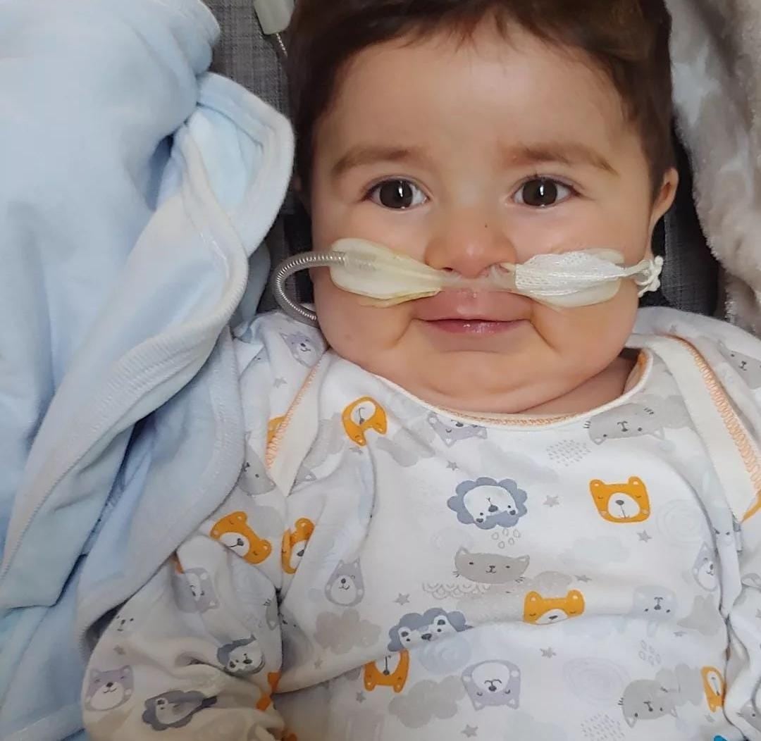 Santiago Luna Díaz, el nene sanjuanino que necesita un trasplante de corazón y vive en el Hospital Italiano de Buenos Aires desde hace más de un año.