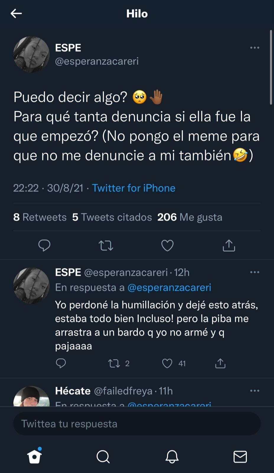 Esperanza Careri apuntó contra Jessica Amicucci.