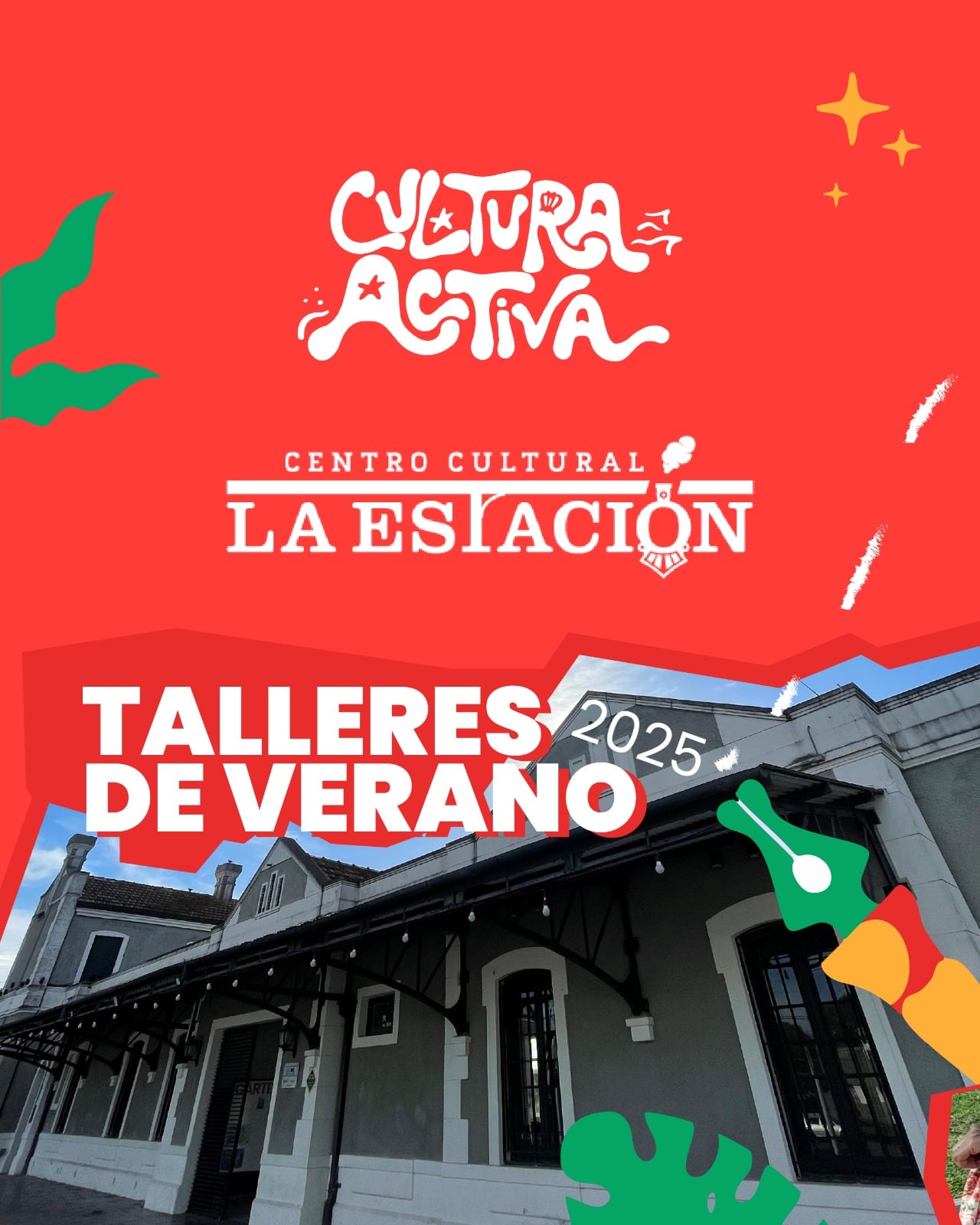 Talleres de verano gratuitos en el Centro Cultural La Estación de Tres Arroyos