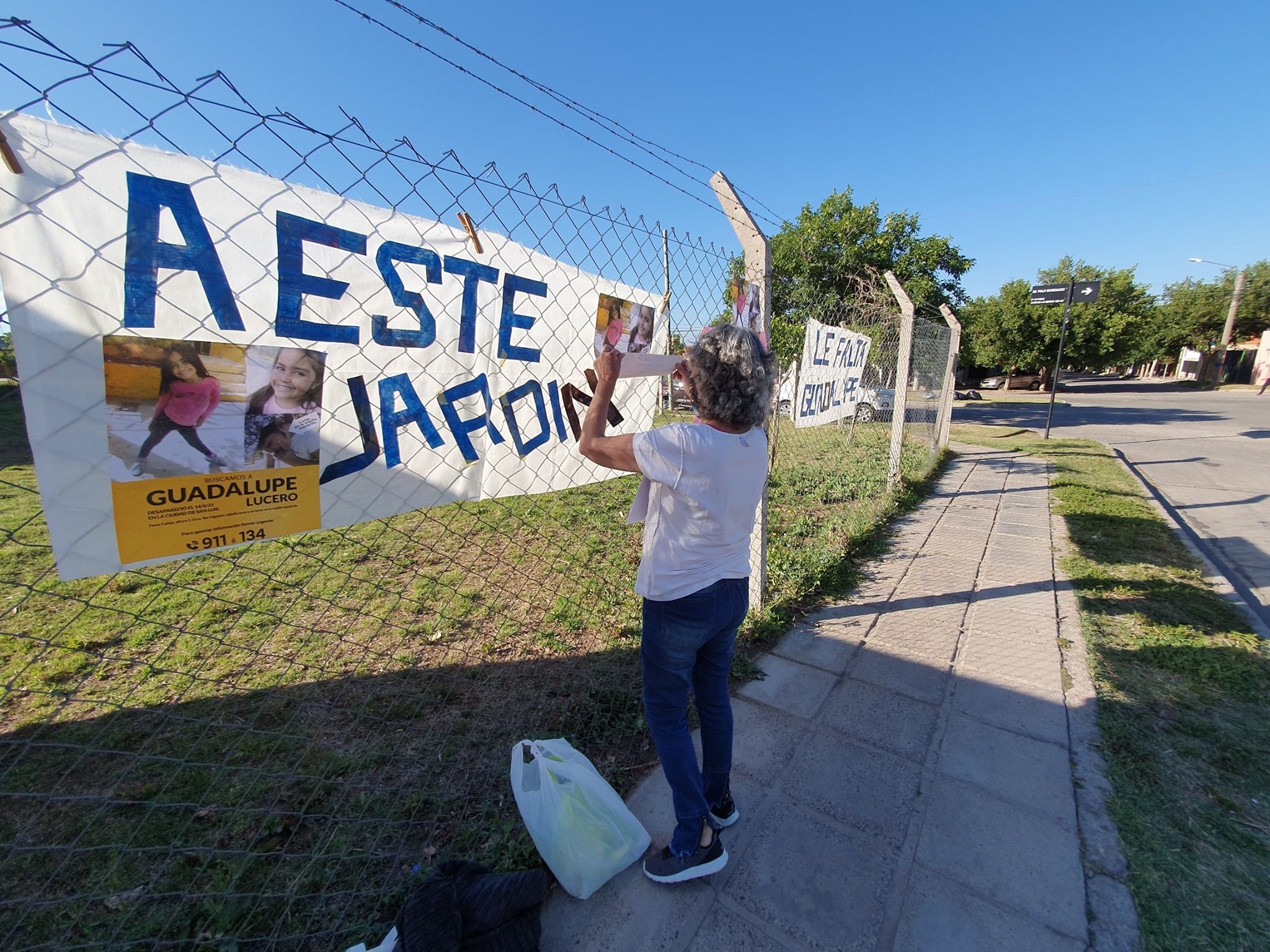 Campaña para visibilizar la desaparición de Guadalupe Lucero en la Escuela Puertas del Sol